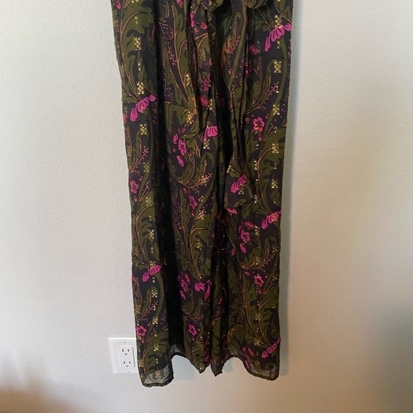 Anthropologie Floral Jumpsuit - Green and Pink - Picture 9 of 15